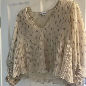 Floral Ganni blouse